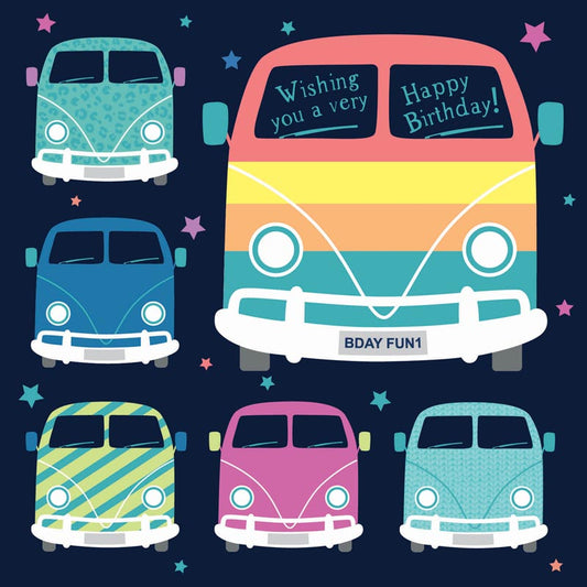 Pattern Happy Card Collection - Campervans