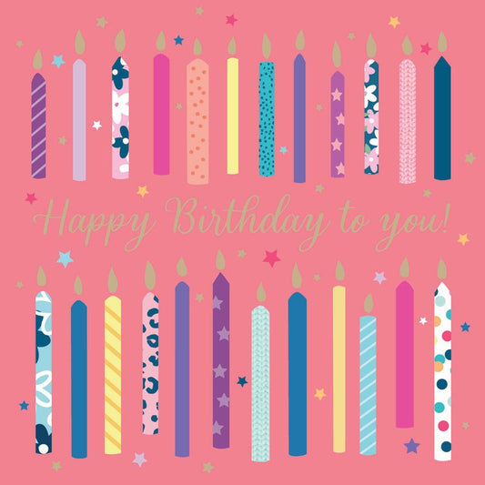 Pattern Happy Card Collection - Birthday Candles