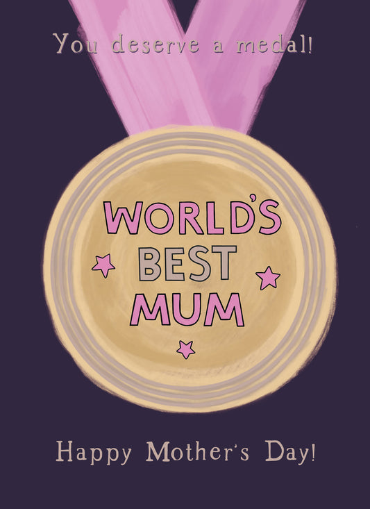 Mother's Day Card - Worlds Best Mum