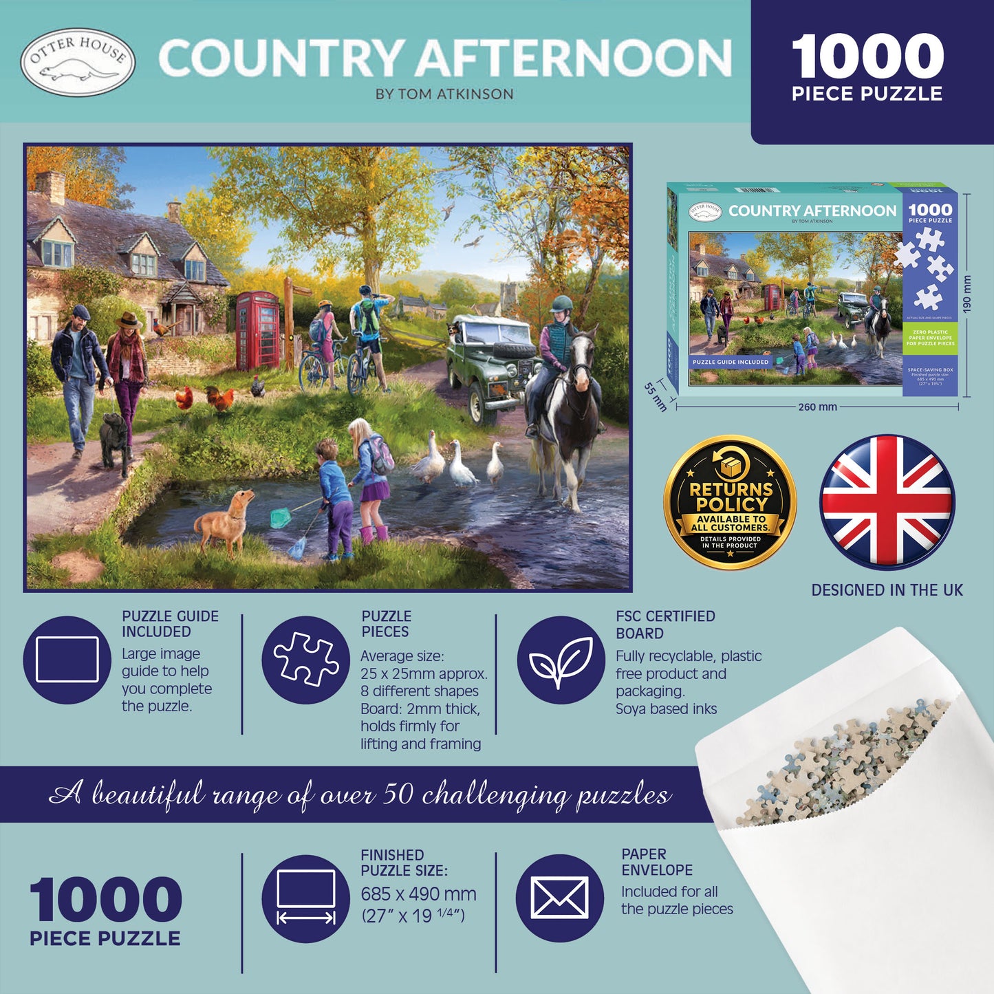Country Afternoon - 1000 Piece Jigsaw Puzzle