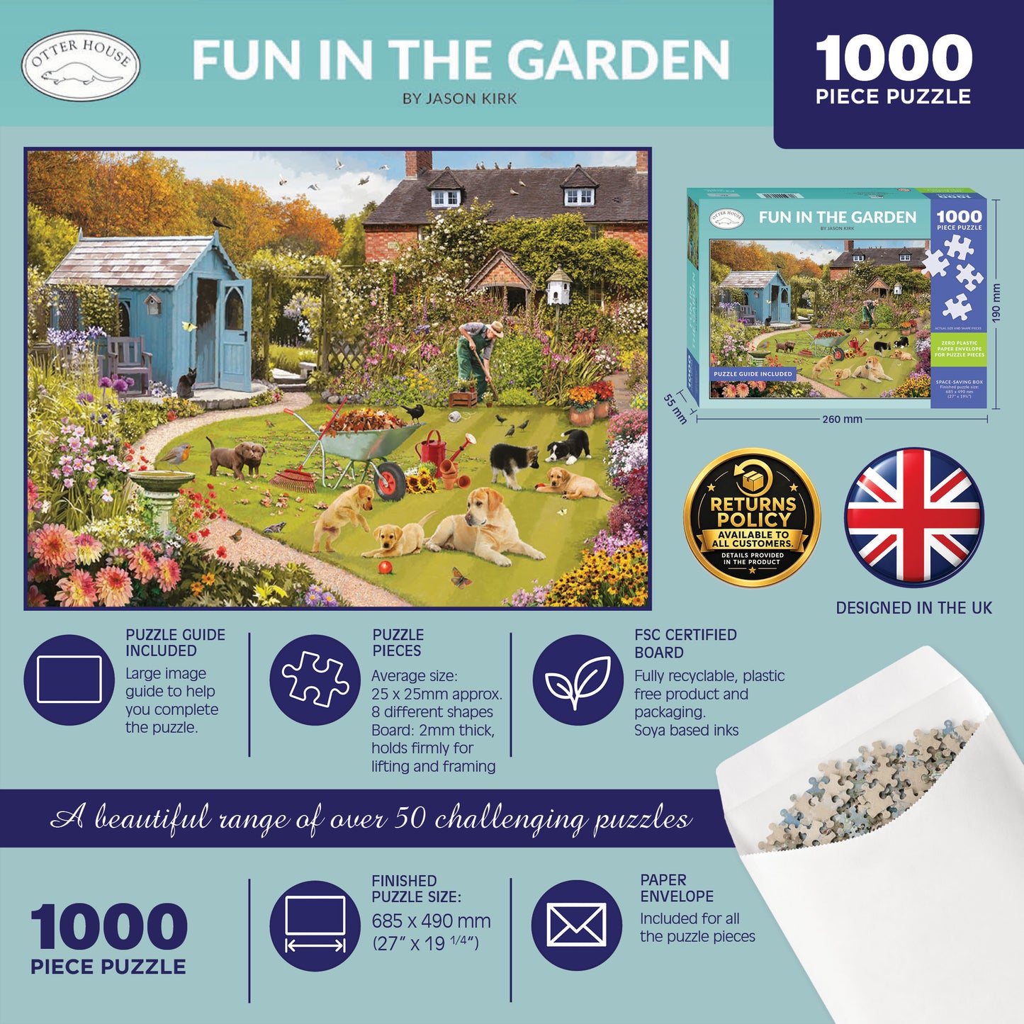 Fun in the Garden - 1000 Piece Jigsaw Puzzle