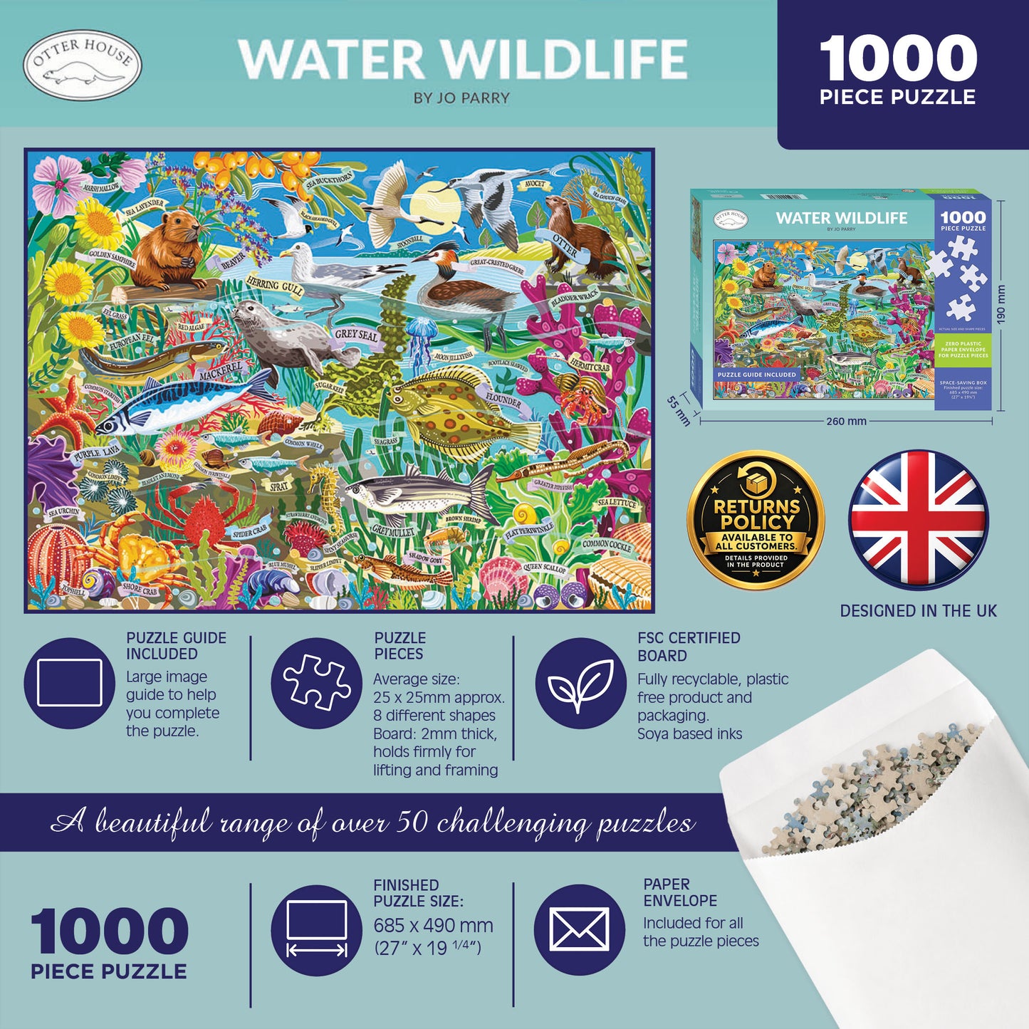 Water Wildlife - 1000 Piece Jigsaw Puzzle