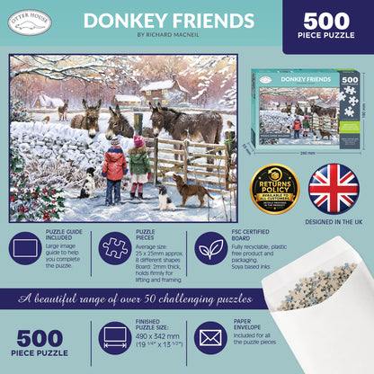 Donkey Friends - 500 Piece Jigsaw Puzzle