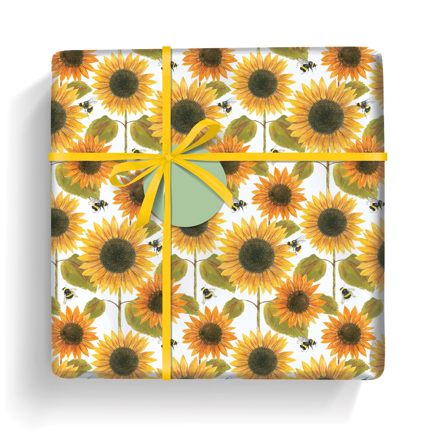 Gift Wrap & Tags - Sunflowers (2 Sheets & 2 Tags)