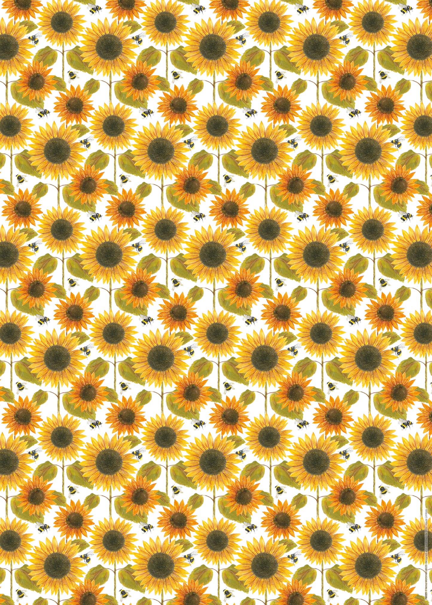 Gift Wrap & Tags - Sunflowers (2 Sheets & 2 Tags)