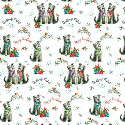 Christmas Wrap & Tags - Cosy Dogs (5 Sheets & 5 Tags)