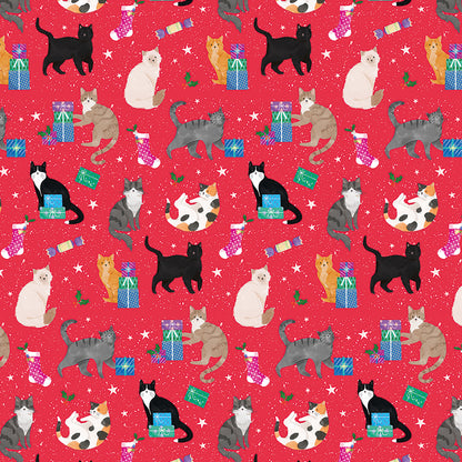 Christmas Wrap & Tags - Happy Catmas (5 Sheets & 5 Tags)