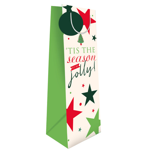 Christmas Bottle Gift Bag - 'Tis The Season