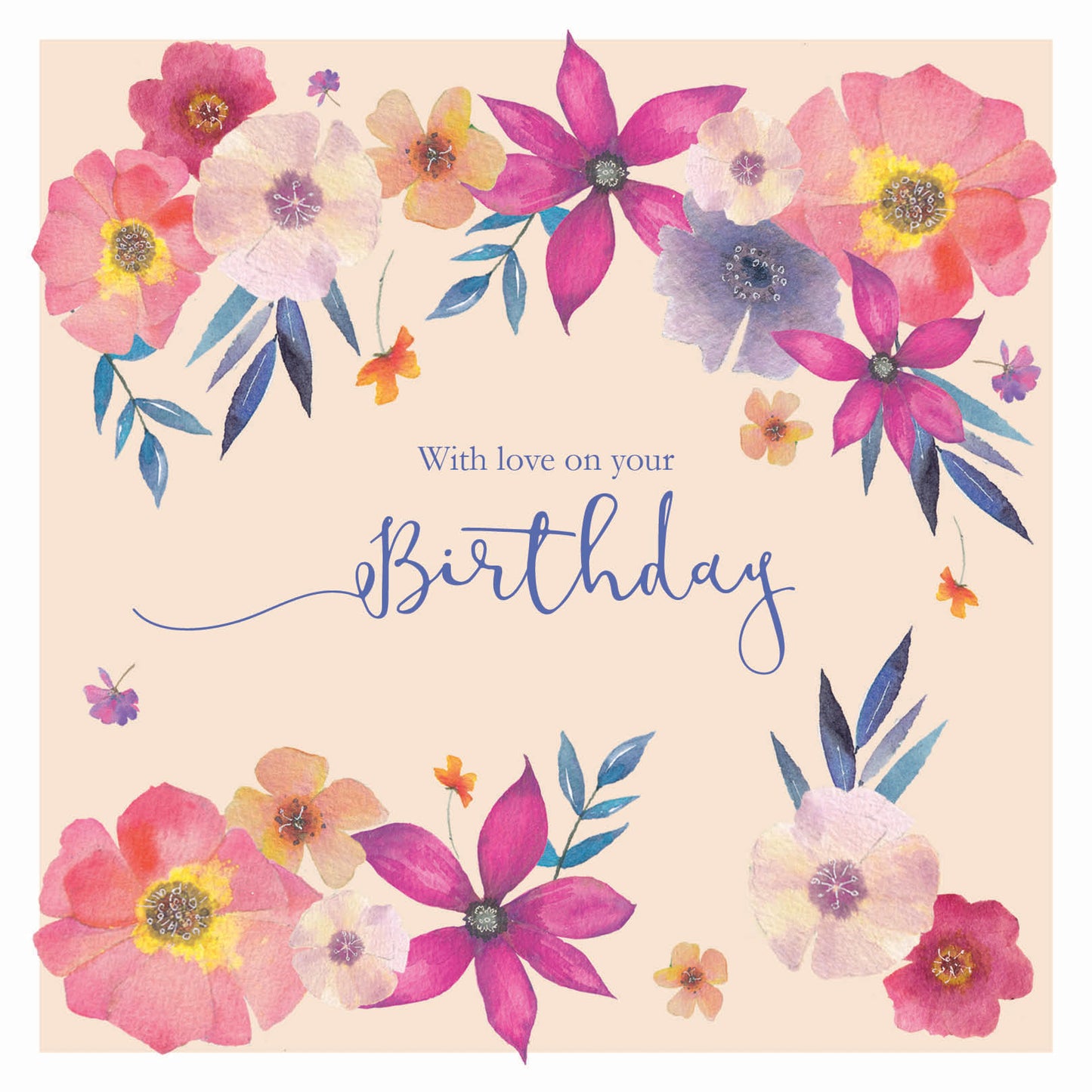 Vintage Garden Card - Birthday Floral