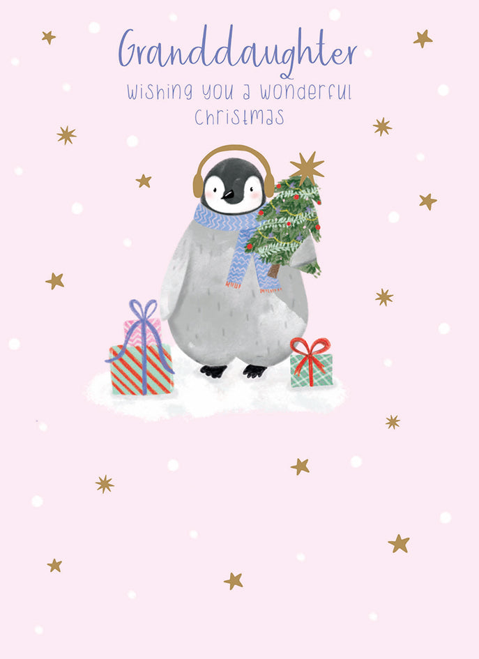 Christmas Card (Single) - Granddaughter - Penguin