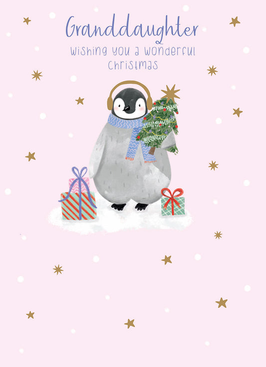 Christmas Card (Single) - Granddaughter - Penguin