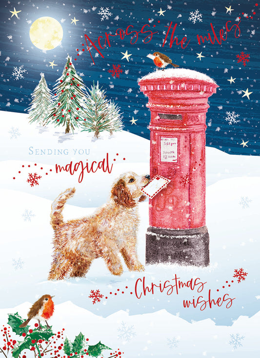 Christmas Card (Single) - Across The Miles - Dog And Postbox