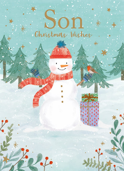 Christmas Card (Single) - Son - Snowman