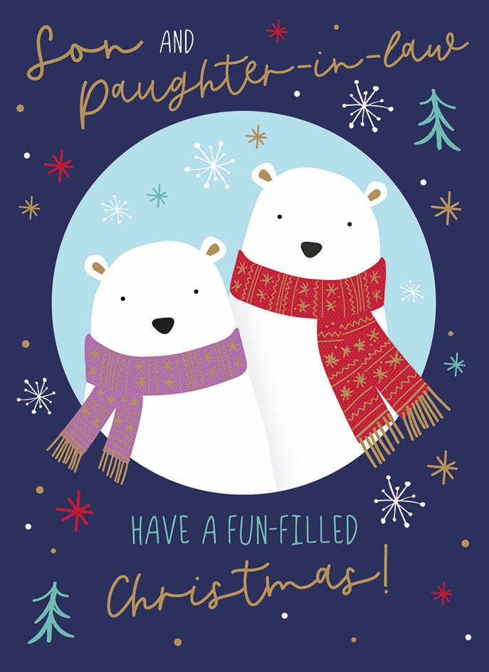 Christmas Card (Single) - Son & Daughter In Law - Polar Bears