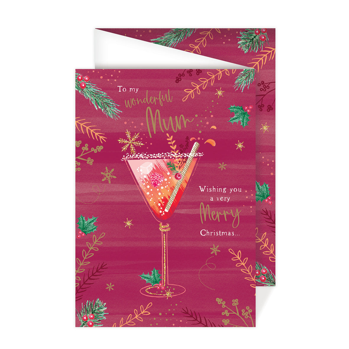 Christmas Card (Single) - Mum - Cocktail