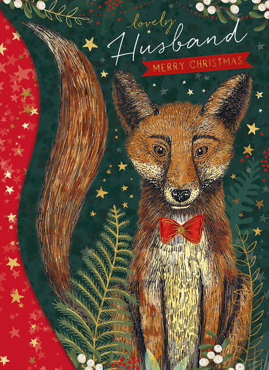 Christmas Card (Single) - Husband - Fox