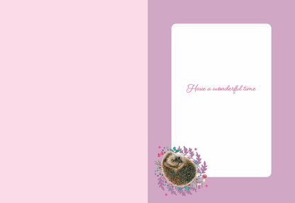 Christmas Card (Single) - Niece - Hedgehog
