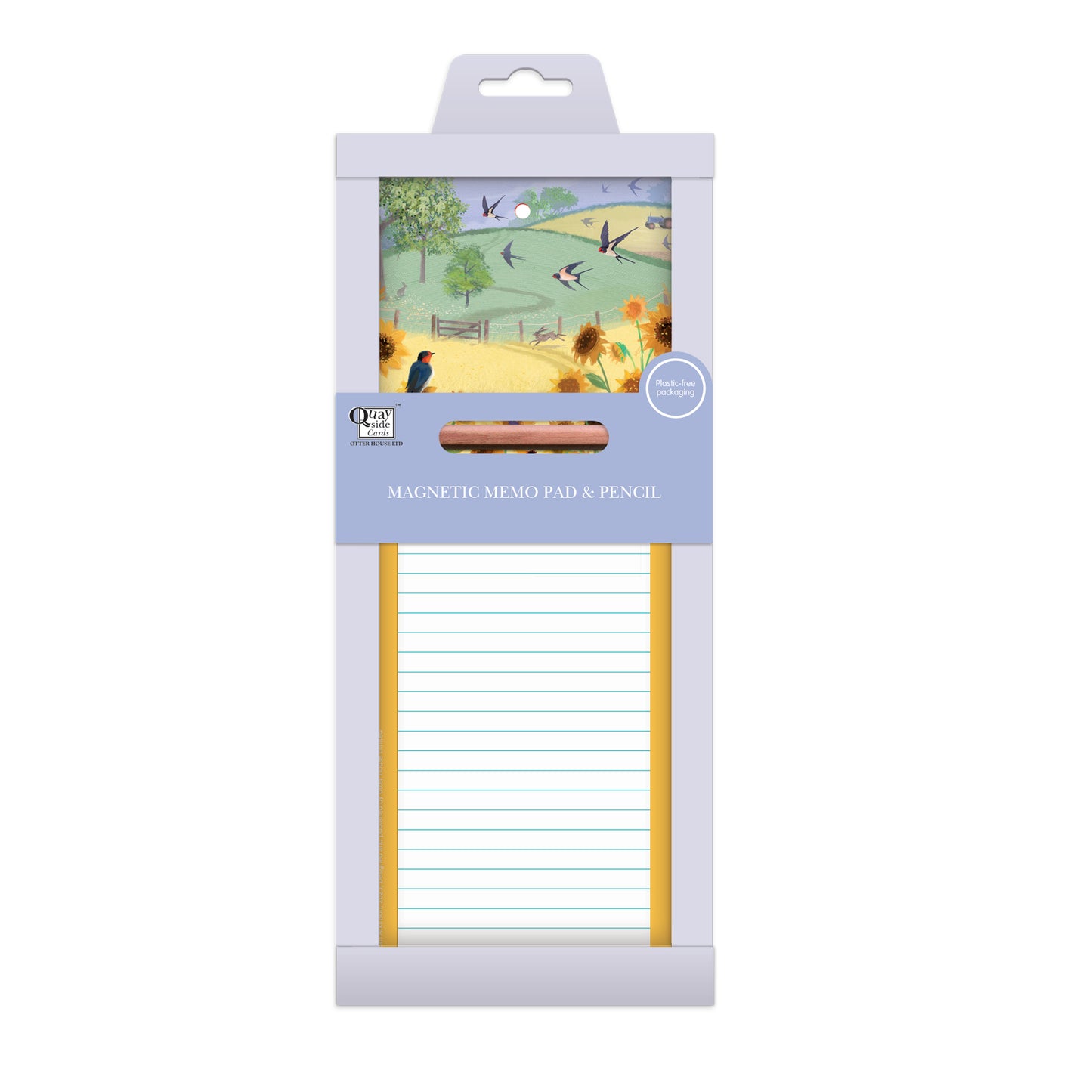 Magnetic Memo Pad - Heydays - Swallows and Sunflowers