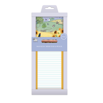Magnetic Memo Pad - Heydays - Swallows and Sunflowers