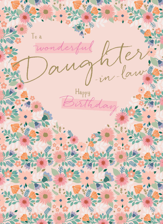 Family Circle Card - Floral (Daughter-in-Law)
