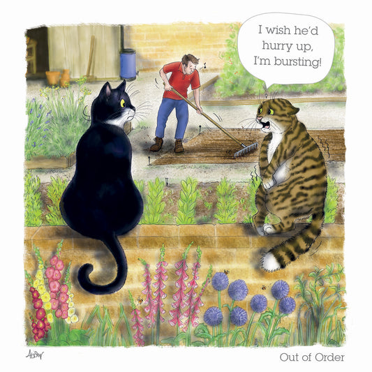 Alison's Animals Card - Garden Antics - Out of Order
