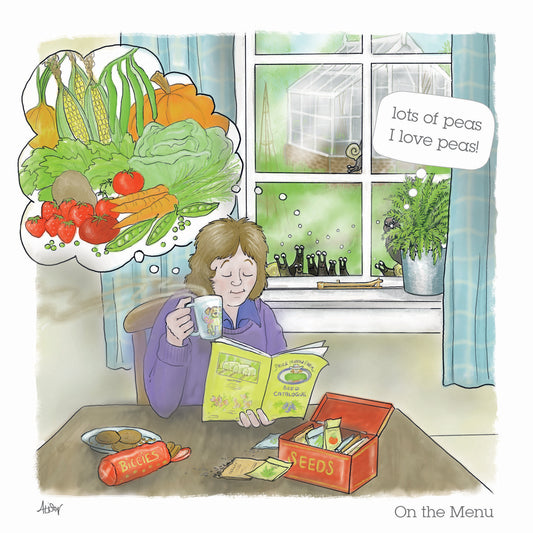 Alison's Animals Card - Garden Antics - On the Menu