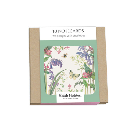 Notecard Pack (10 Cards) - Edith Holden - Wild Hyacinth & Foxglove