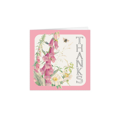 Notecard Pack (10 Cards) - Edith Holden - Wild Hyacinth & Foxglove