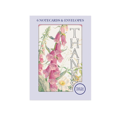 Mini Notecard Pack (6 Cards) - Edith Holden - Foxglove