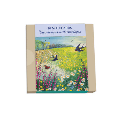 Notecard Pack (10 Cards) - Jo Grundy - Butteflies & Swallows