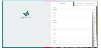 Address & Birthday Book - Jo Grundy - Butterflies & Swallows