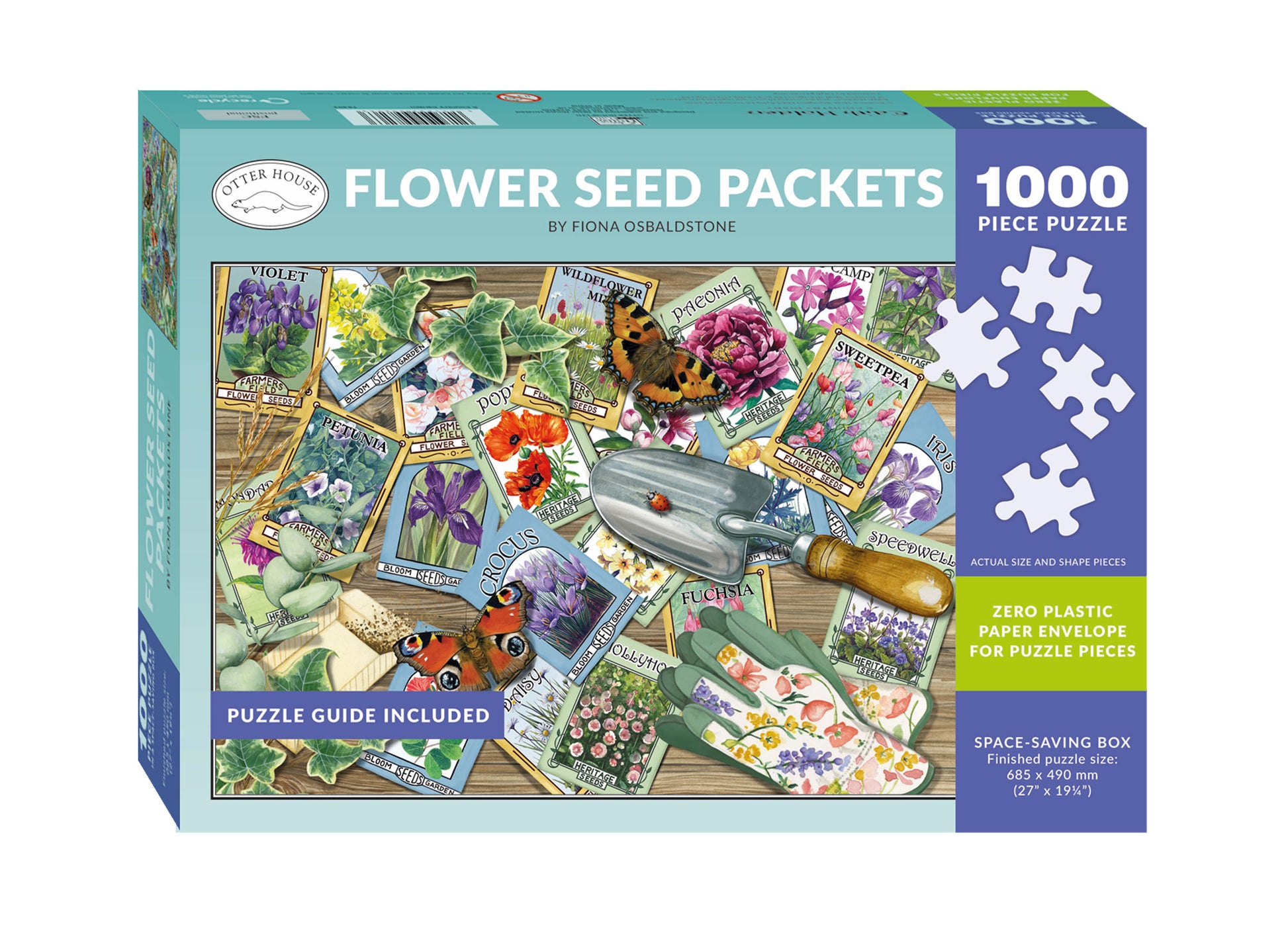 flower seed packet puzzle Flower Seed Packets 1000 Piece Jigsaw Puzzle – Otter House