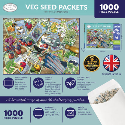 Veg Seed Packets 1000 Piece Jigsaw Puzzle