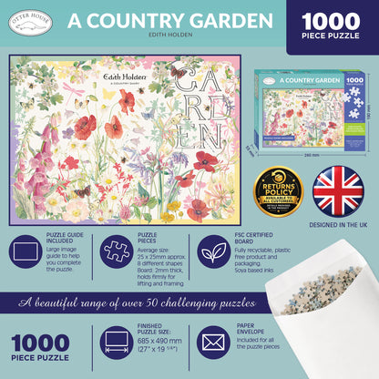 Edith Holden - A Country Garden 1000 Piece Jigsaw Puzzle