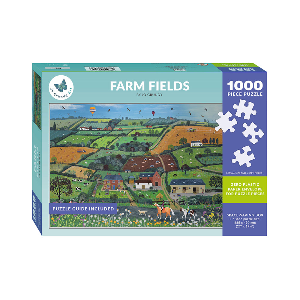 Farm Fields 1000 Piece Jigsaw Puzzle by Jo Grundy