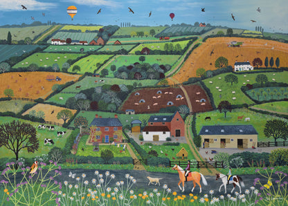 Farm Fields 1000 Piece Jigsaw Puzzle by Jo Grundy