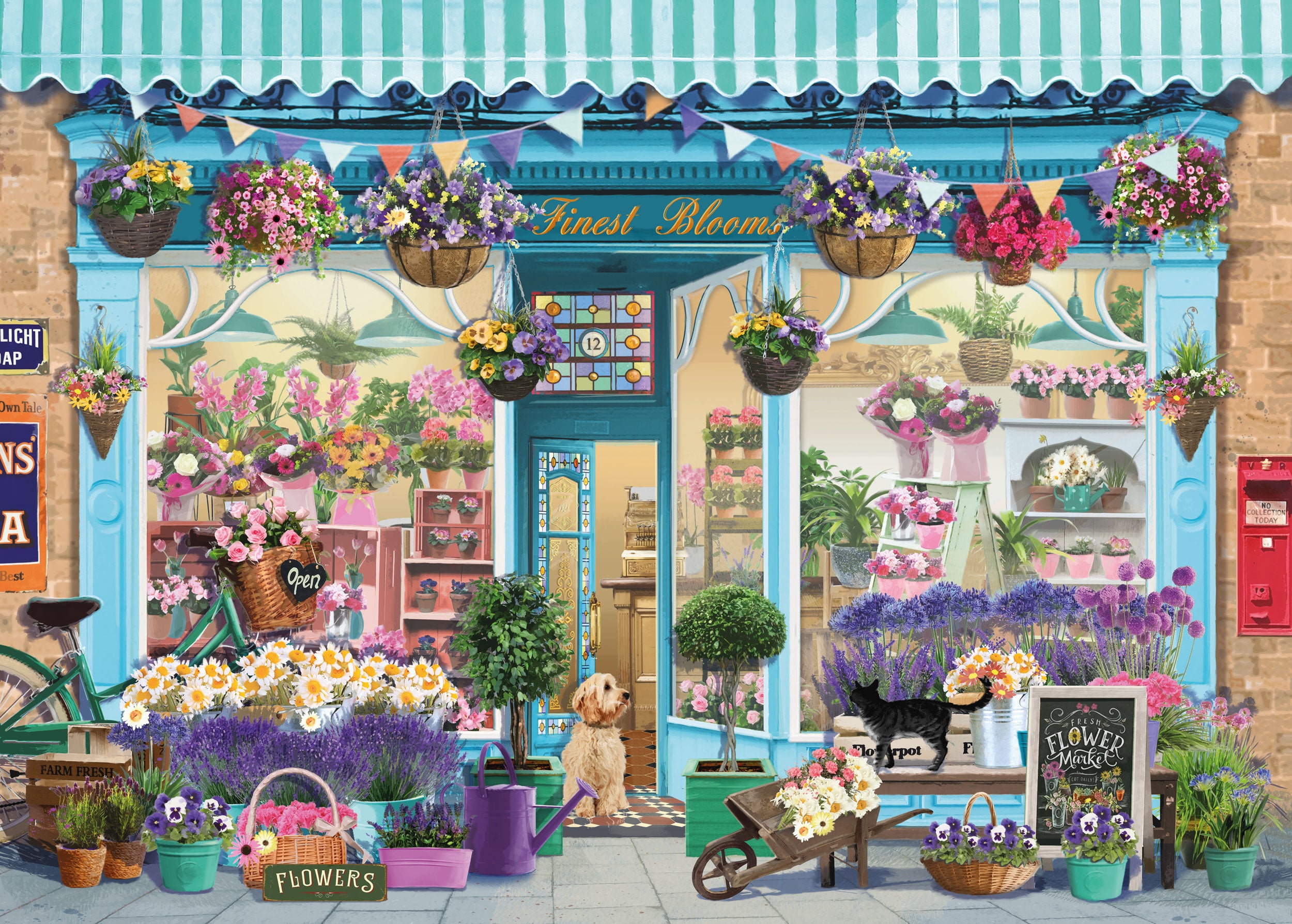 新品　House on the Hill over all flower Florist Shop 1000 Piece Jigsaw Puzzle – Otter House