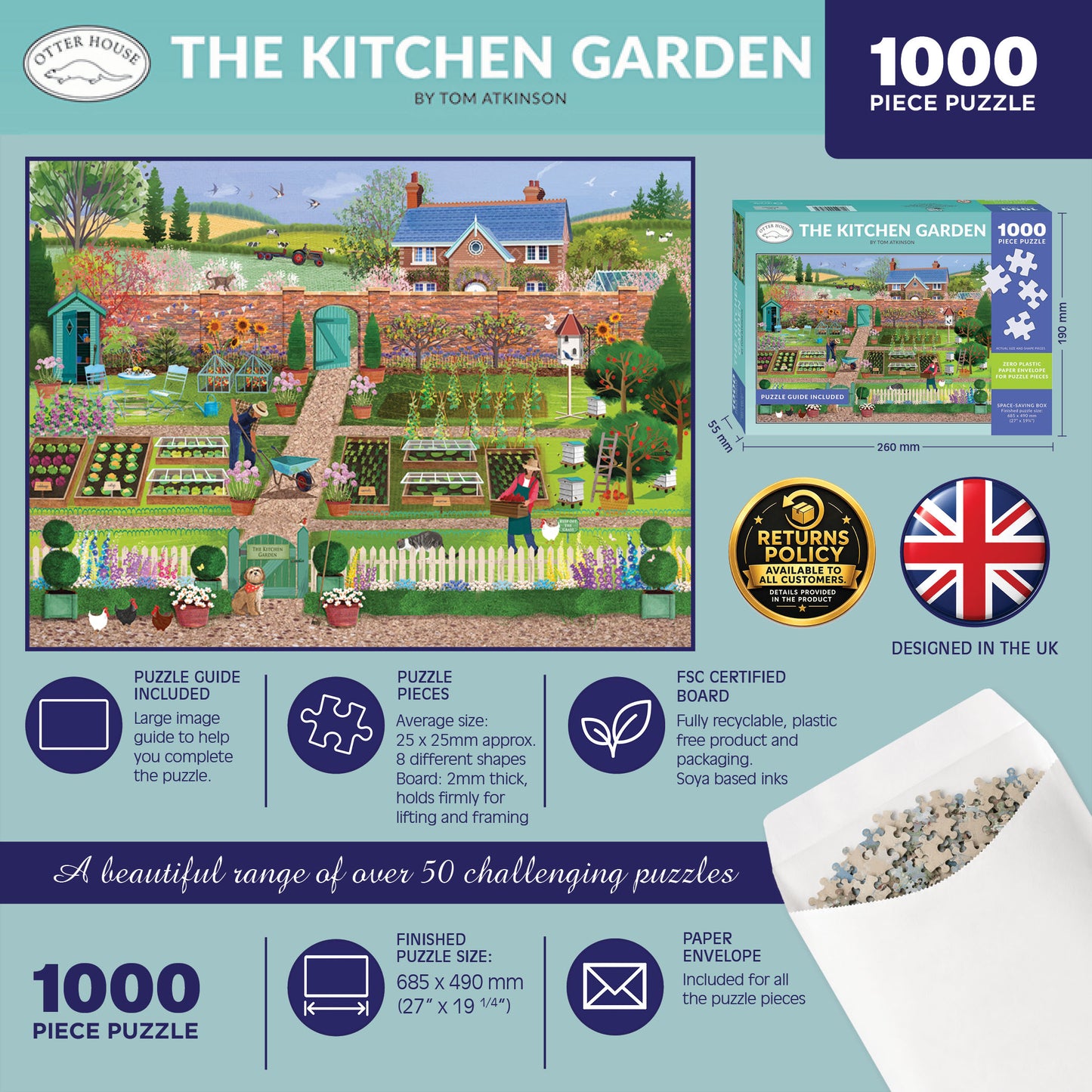 The Kitchen Garden 1000 Piece Jigsaw Puzzle