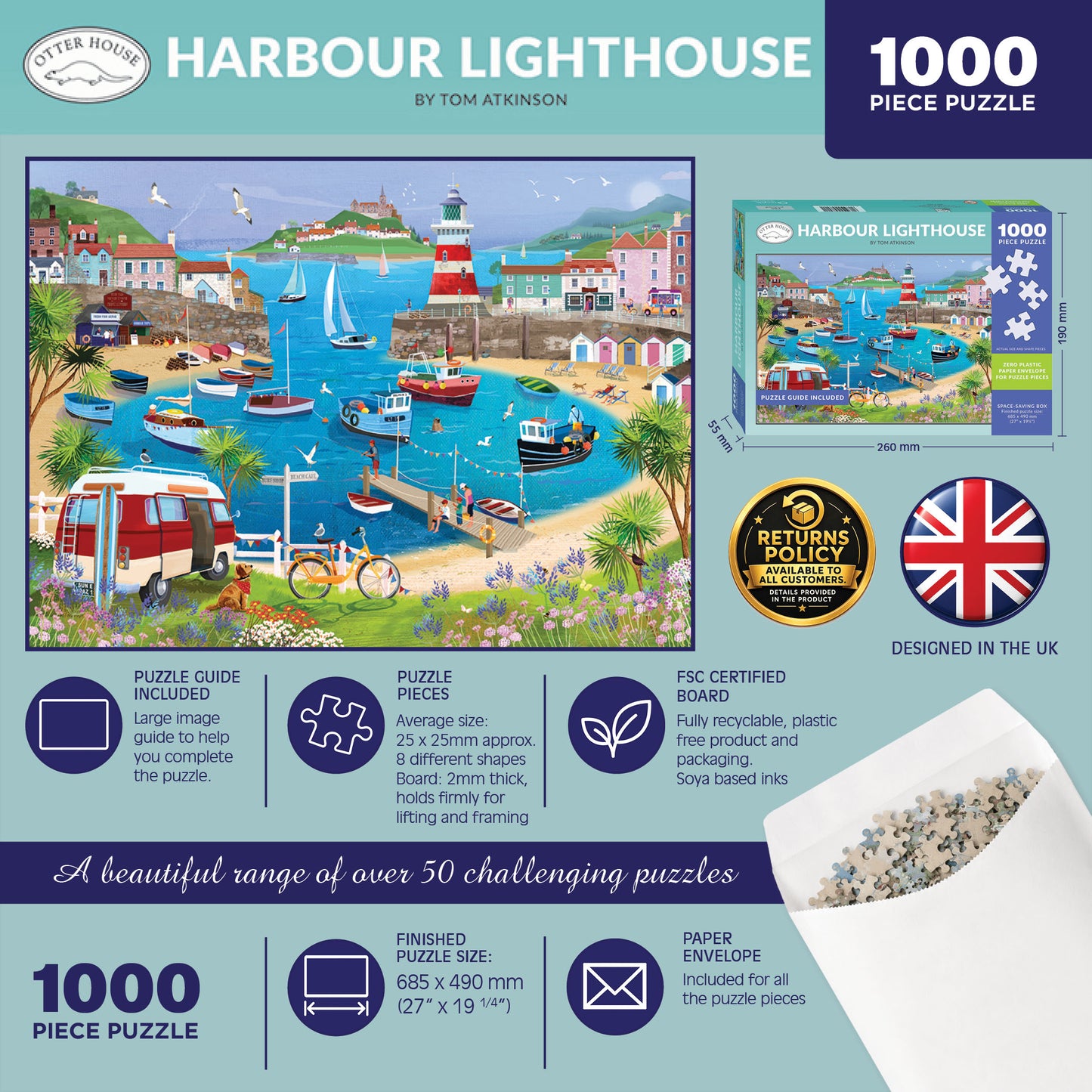 Harbour Lighthouse 1000 Piece Jigsaw Puzzle