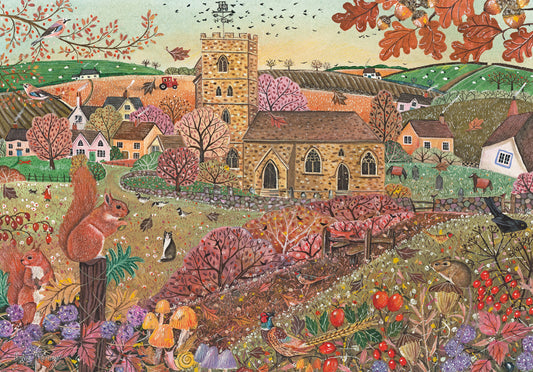 Autumn Village Jigsaw Puzzle (500 Pieces)