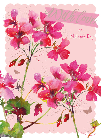 Mothers Day Card - Geraniums