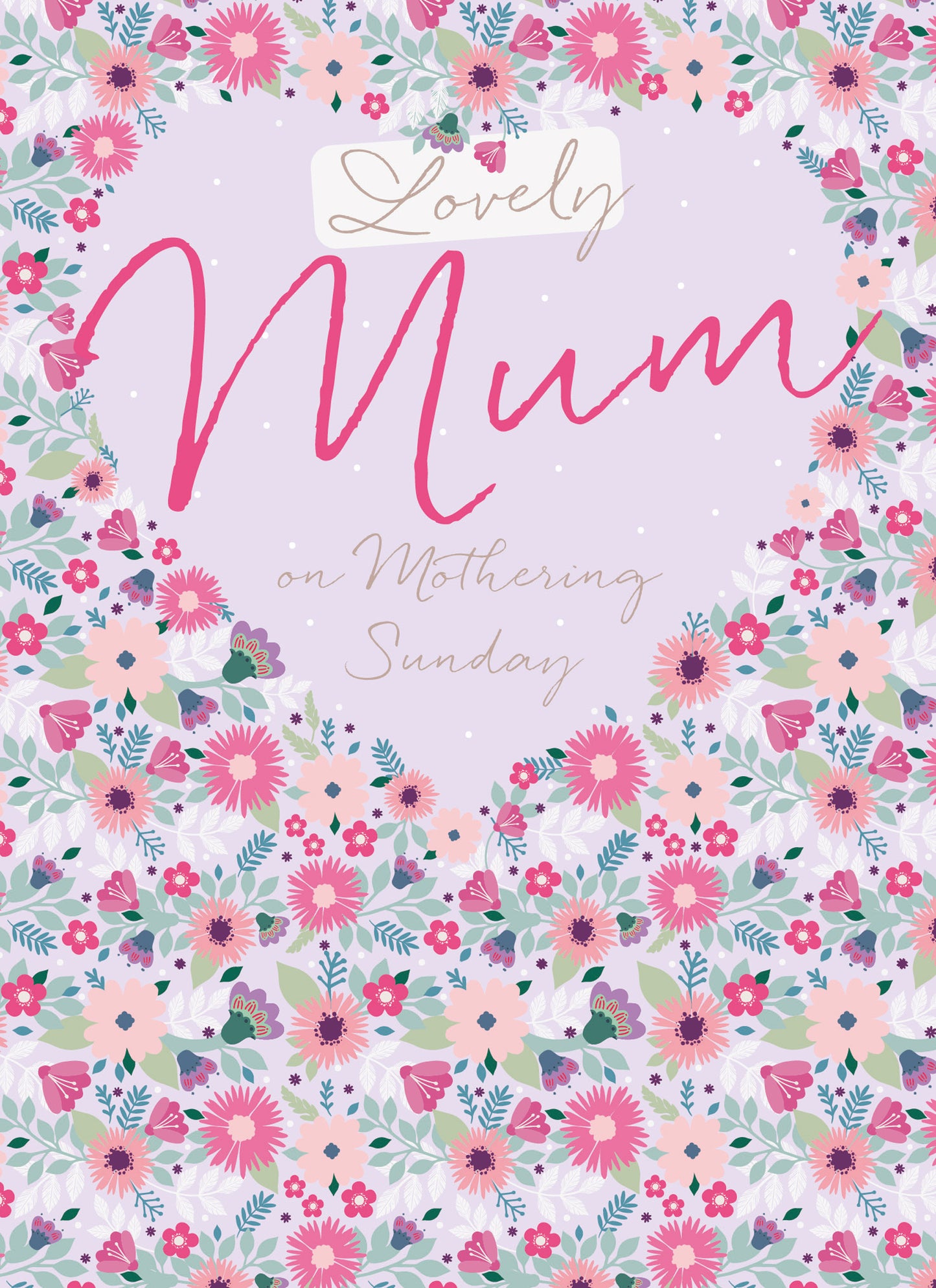 Mothers Day Card - Floral Heart