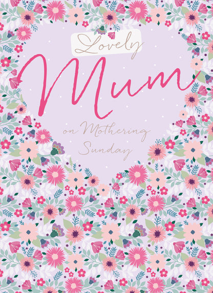 Mothers Day Card - Floral Heart