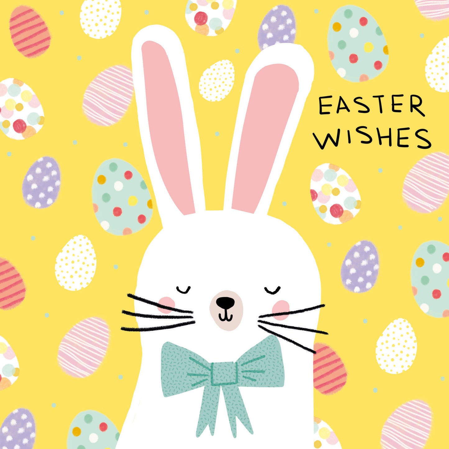 Easter Card - Bunny & Colourful Eggs