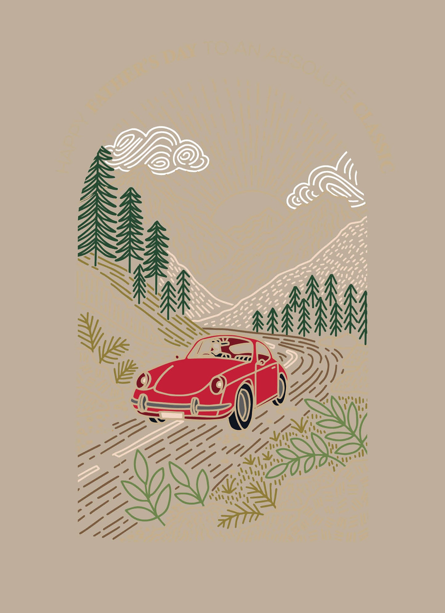 Fathers Day Card - Classic Car