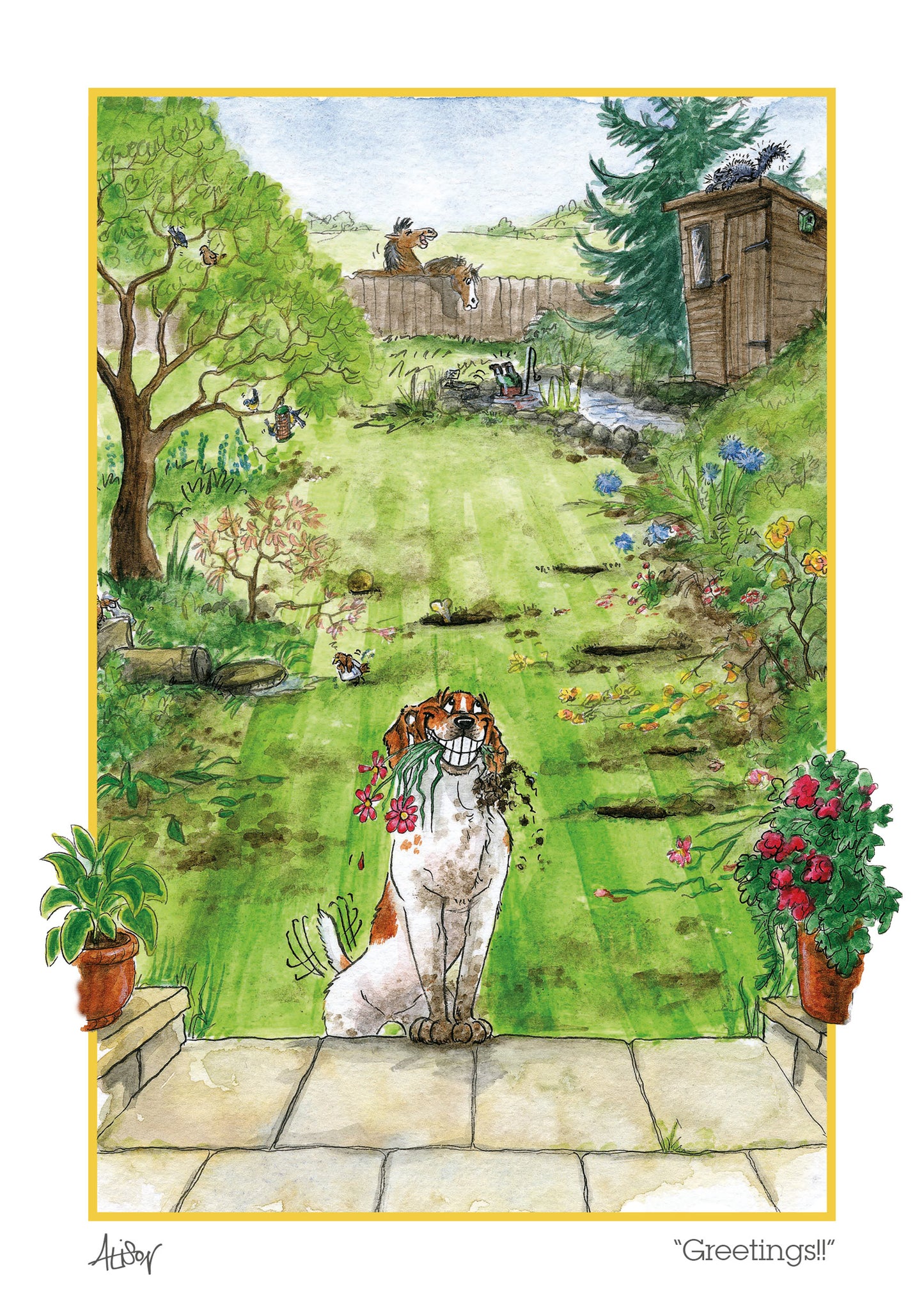 Alison's Animals Card - Greetings