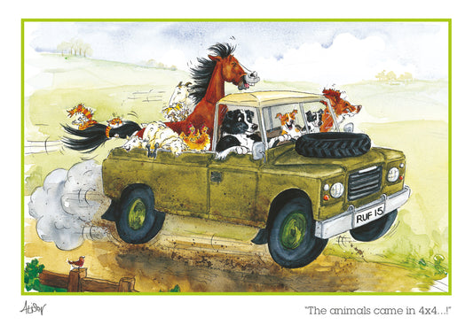 Alison's Animals Card - Animals Came in 4 x 4