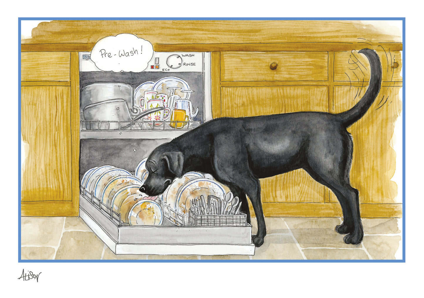 Alison's Animals Card - Pre-Wash