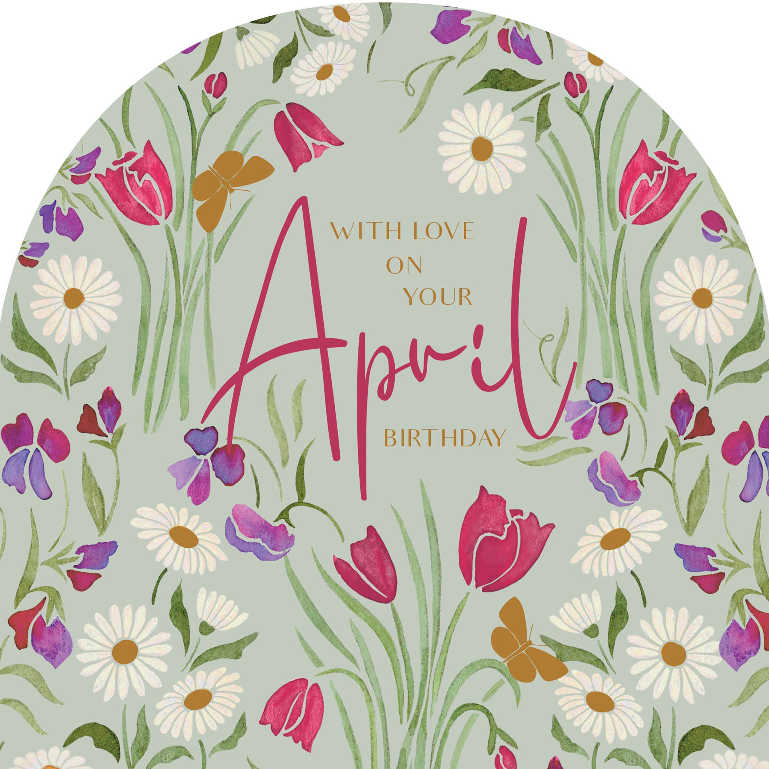 Birthday Blooms Card - April – Otter House