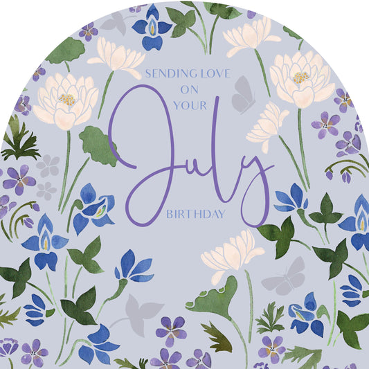 Birthday Blooms Card - July